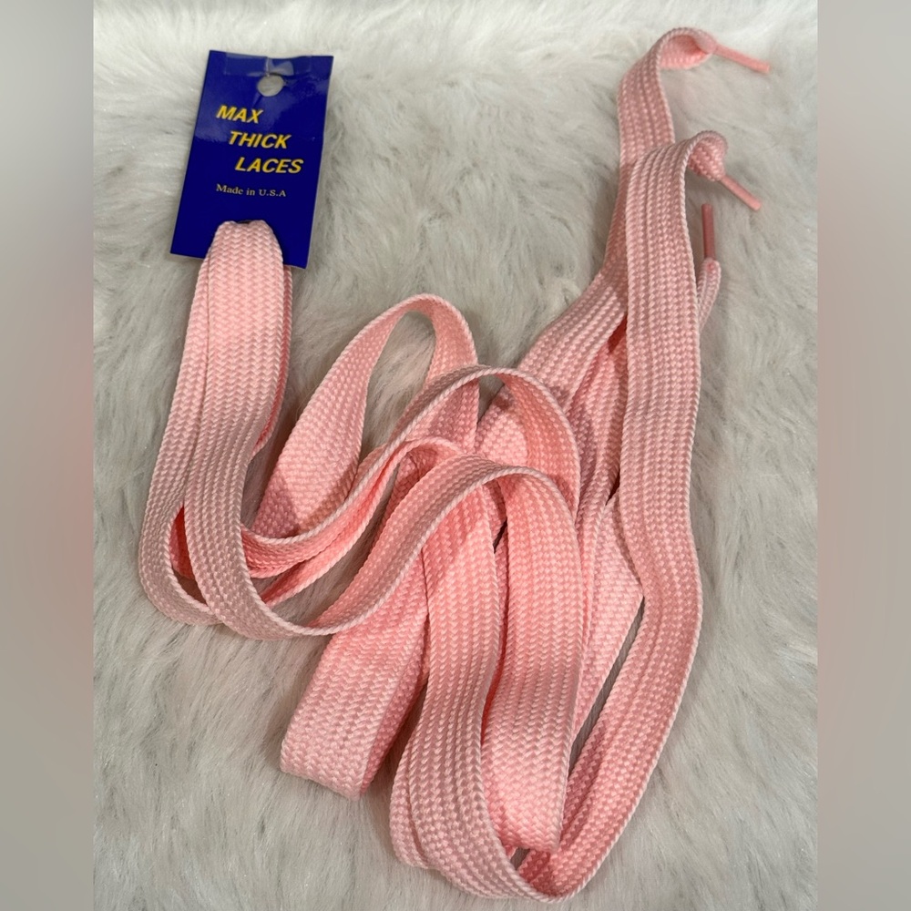 Max Light Pink Versatile Thick Wide Athletic Shoe Laces